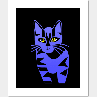 Curious Cat at Night Posters and Art